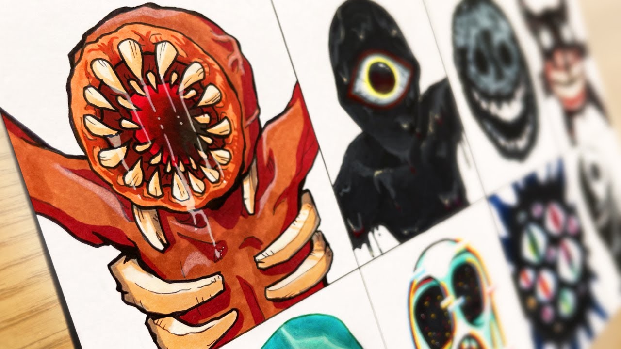 Drawing-Roblox DOORS Monsters / Doors Hotel Update / Figure, Seek, Rush, Screech