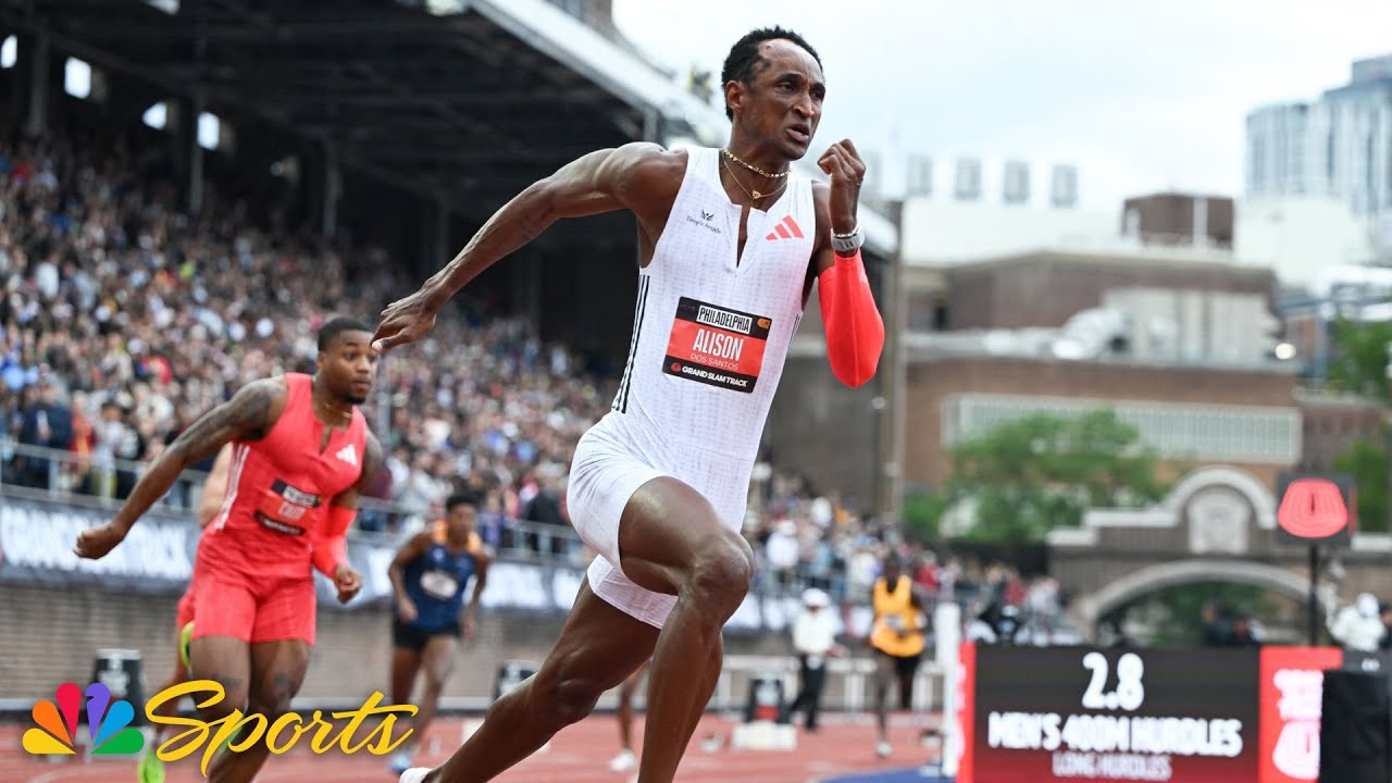 Alison Dos Santos' steady pace SEALS men's 400m hurdles win at Grand Slam Track | NBC Sports