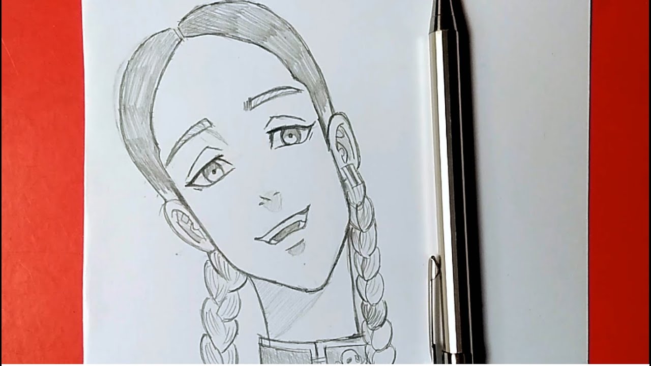 Easy Anime Drawing|How to draw Haitani Ran step by step [Tokyo Revengers]