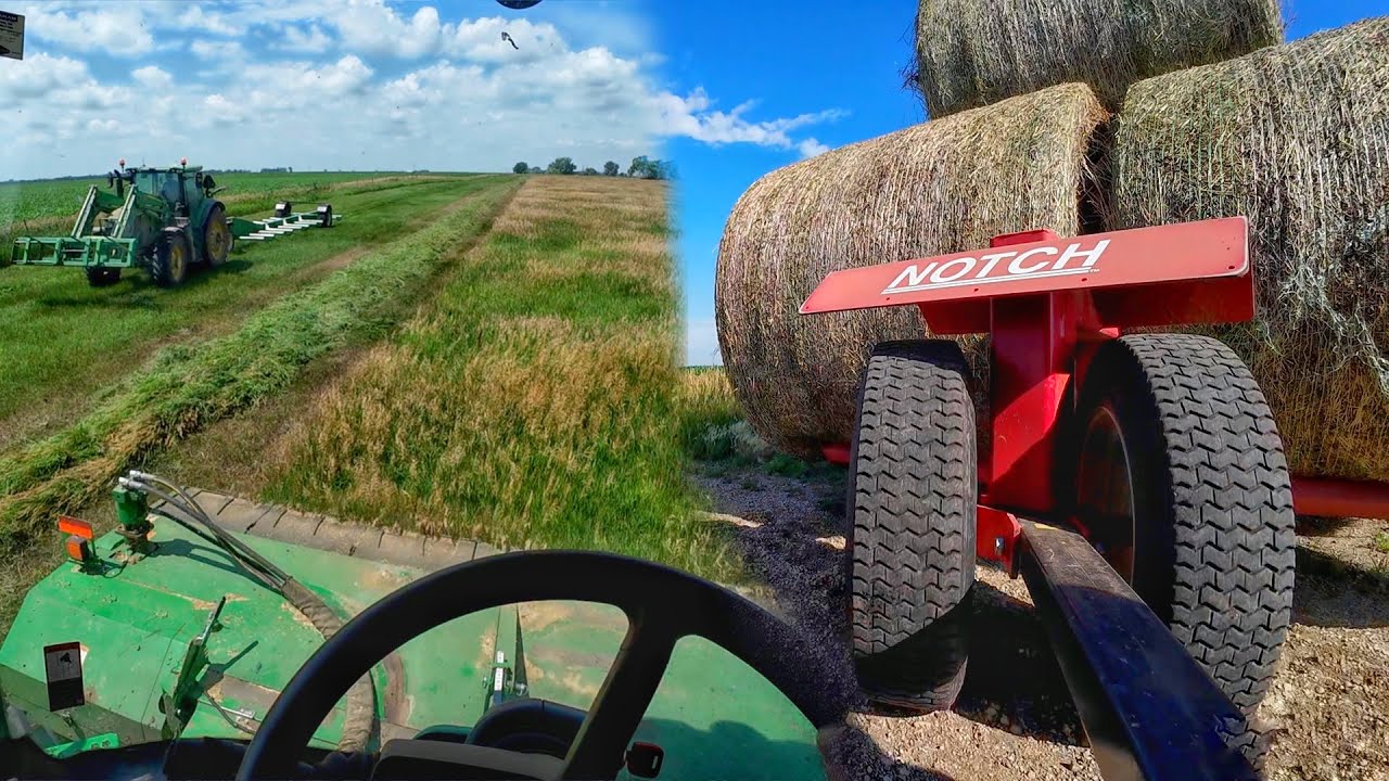Cutting and Hauling Brome Grass Hay