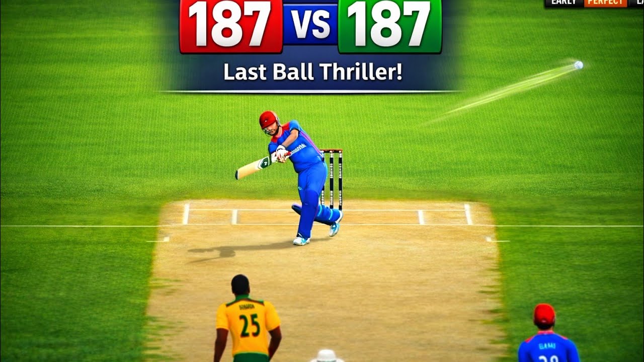 AFG vs SA 187-187 Tie?! 😱 Super Over Last Ball Thriller | Real Cricket 24