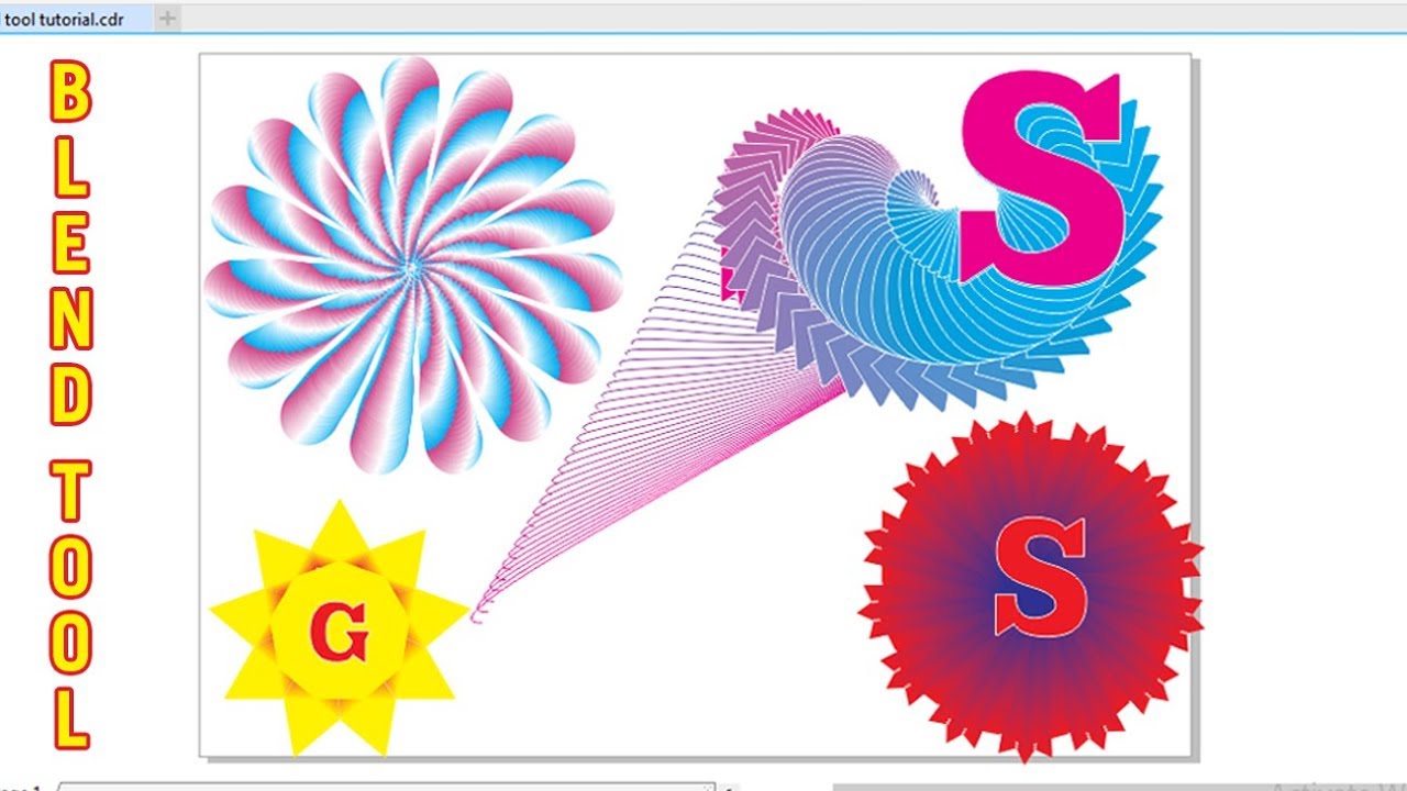 Amazing Interactive Blend Tools | Coreldraw blend effect tutorial