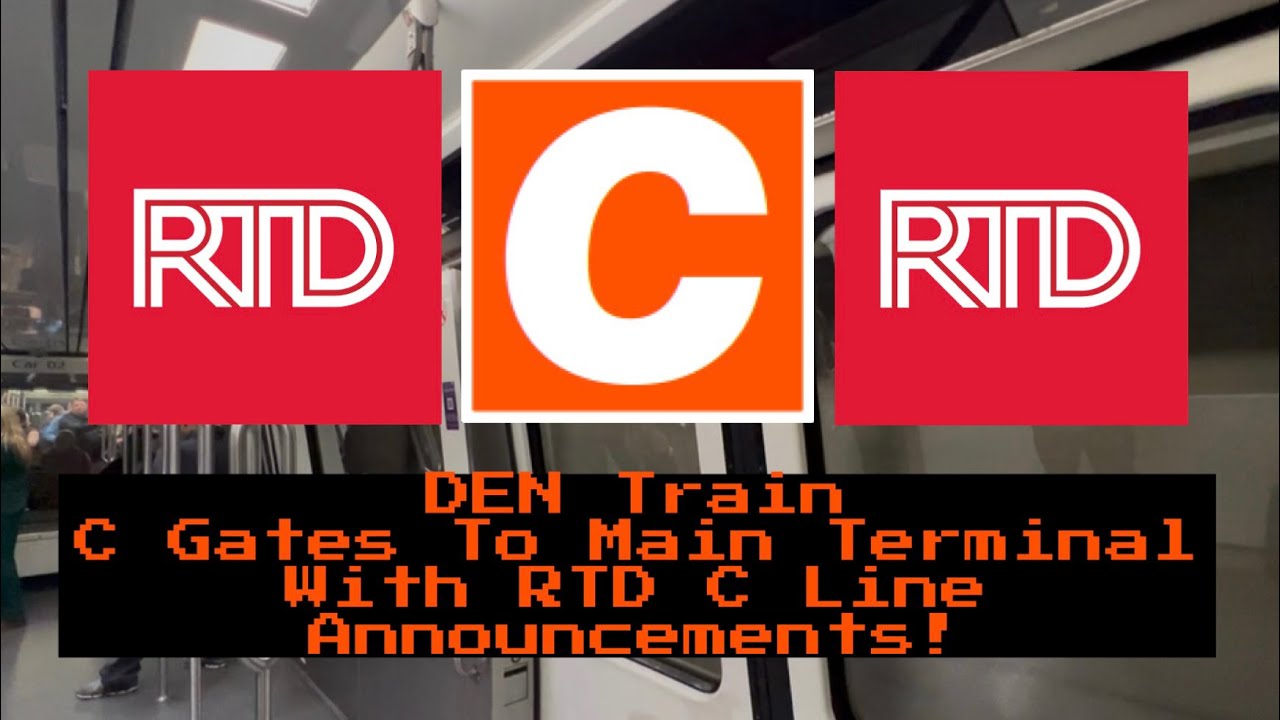 Christmas Week Special Ep 1: DEN Airport Train - C Gates To Terminal With RTD C Line Announcements!