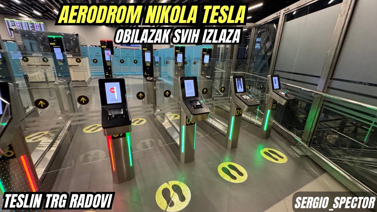 Aerodrom Nikola Tesla Beograd - ODLASCI, Teslin Trg, Radovi, kompletan obilazak #beograd