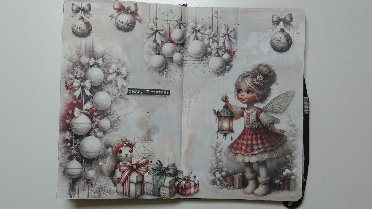 Art Journaling, mit den Winterbücher von 
