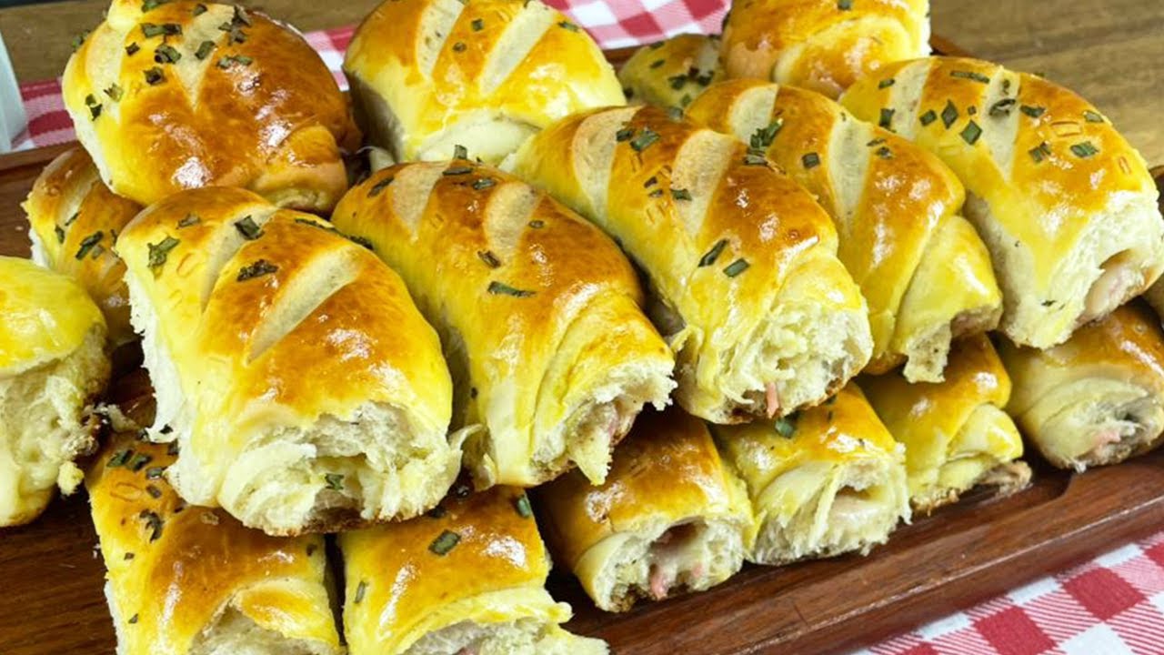 MINI PÃOZINHO DE PRESUNTO E QUEIJO I ECONÔMICO E DELICIOSO - Na Cozinha com Eli