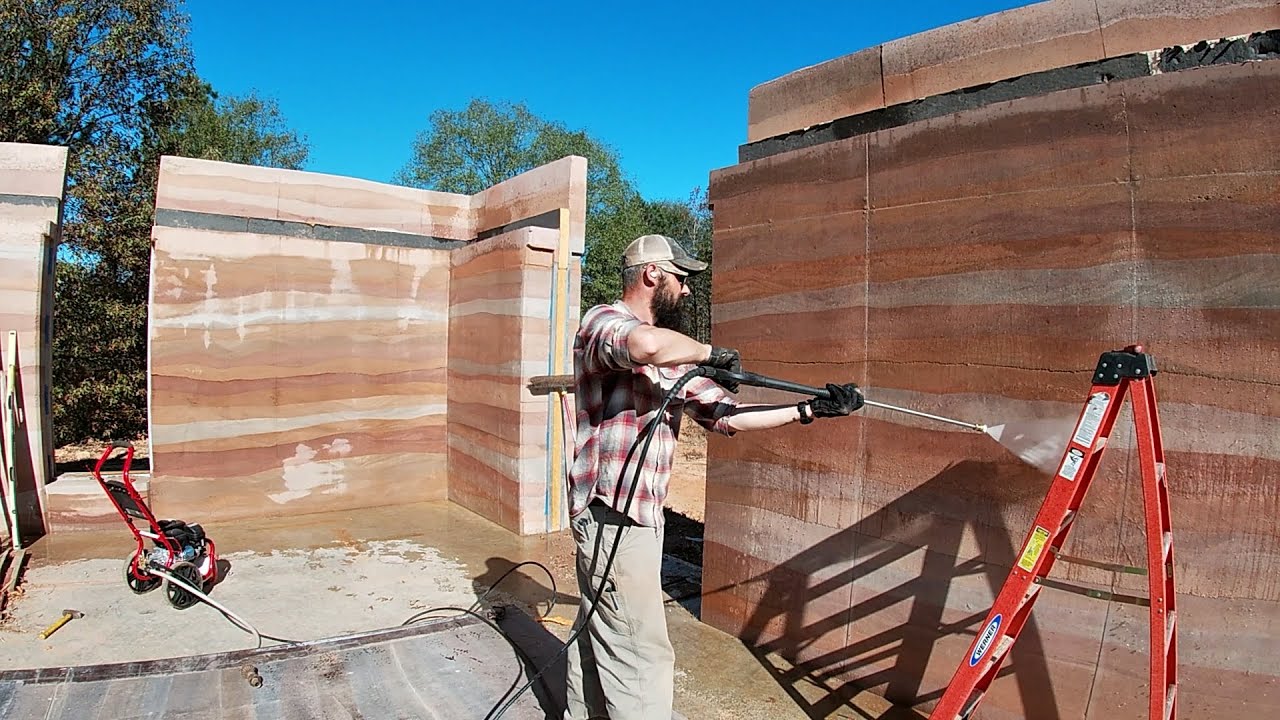 TWO Rammed Earth Walls Revealed PLUS Tips - Vlog 53