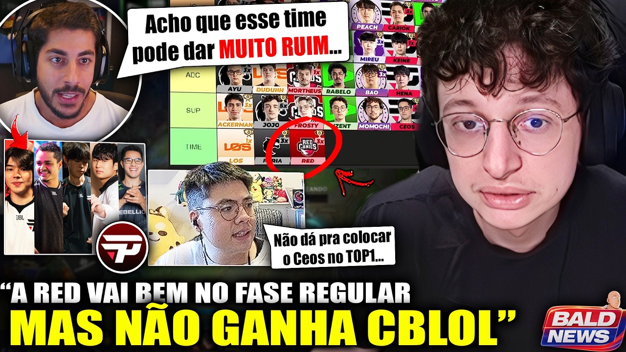 🚨BOMBA! Baiano &eacute; SINCERO sobre LINEUP da LOUD e PAIN! EsA e Tay fizeram TIERLIST do CBLOL