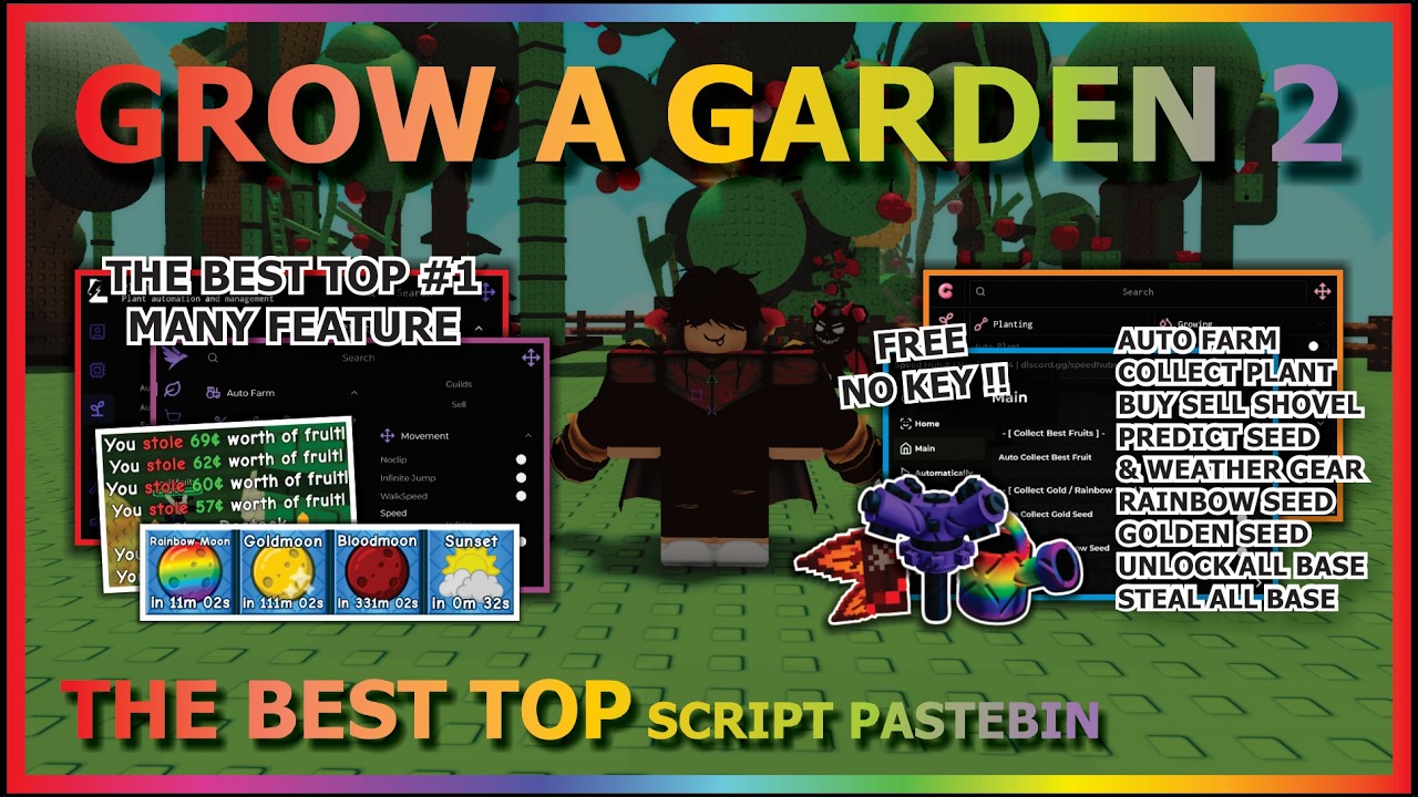 GROW A GARDEN 2 Script Pastebin 2026 AUTO FARM, STEAL ALL BASE, COLLECT, SELL, PLANT, BUY (NO KEY) 🌱