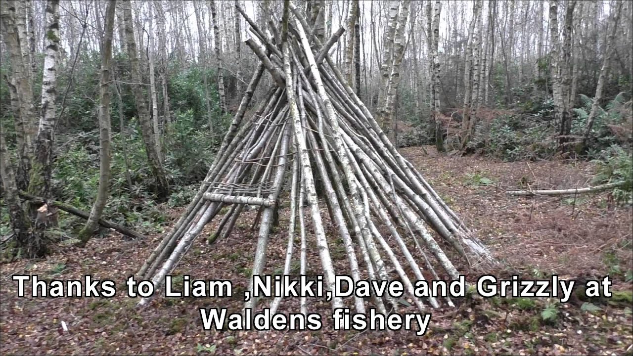 Wikiup long term survival shelter build part 1