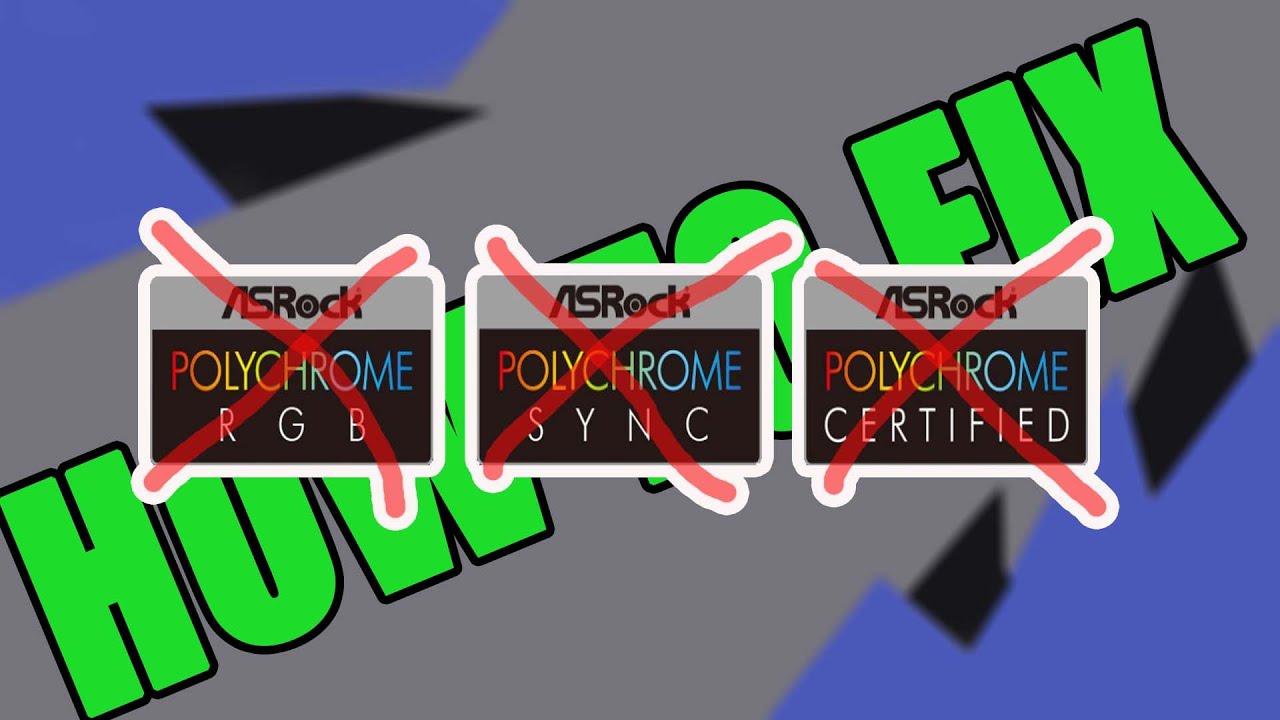 Como resolver o BUG do asrock polychrome