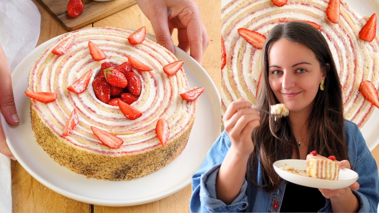 Fraisier roulé façon chef Christophe Renou