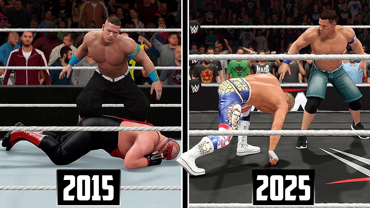 WWE 2K16 Vs. WWE 2K25 Epic Finishers Comparison! (10 Years Apart)