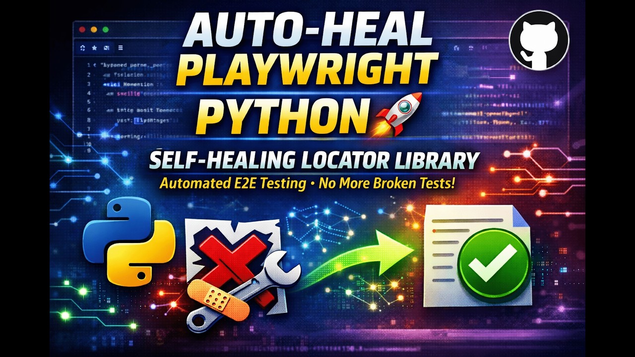 Self-Healing Playwright with Python 🔥 |AI Auto-Heal Locator Library (No More Broken Tests) #sdet #qa