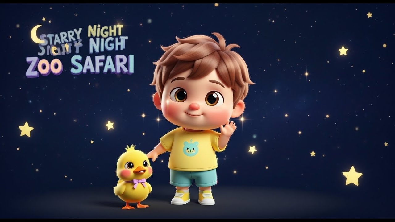 Starry Night Zoo Safari – Nursery Rhyme, Kids Adventure Song, and Fun Animal Exploration