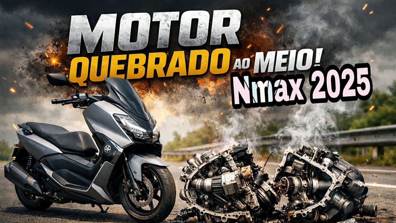 Nmax 2025 V3 - Motor rachou ao meio. Defeito de fábrica ou foi batido ?  #nmax