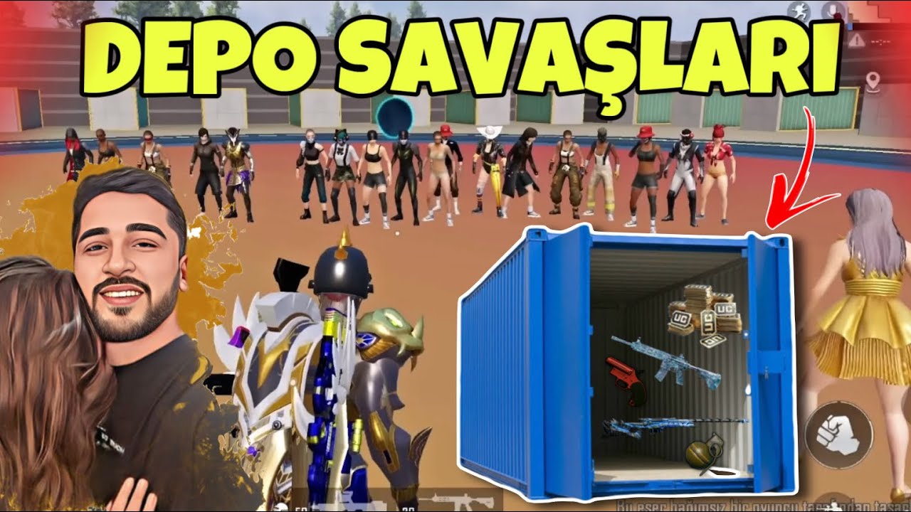 DEPO SAVAŞLARI, DEPODAN ÇIKAN SİLAHLA OYNAMA CHALLANGE! -PUBG MOBİLE