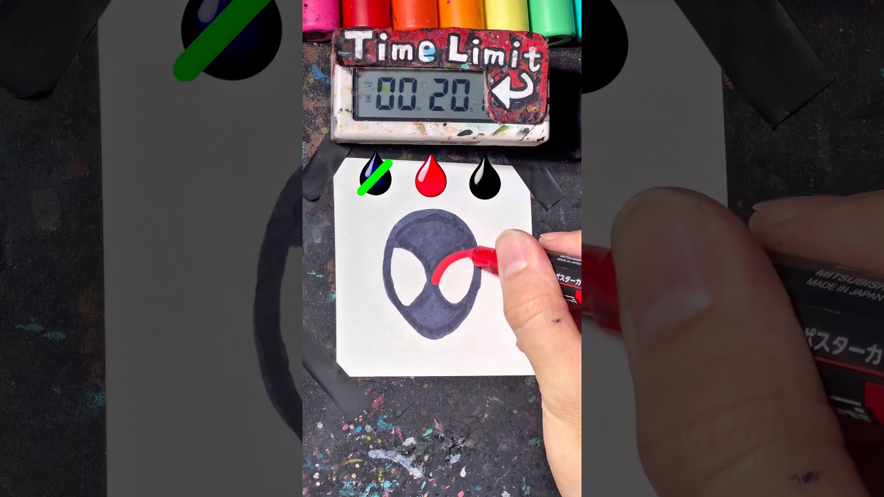 【ASMR】Drawing SpiderMan in 30Sec(MilesMorales)