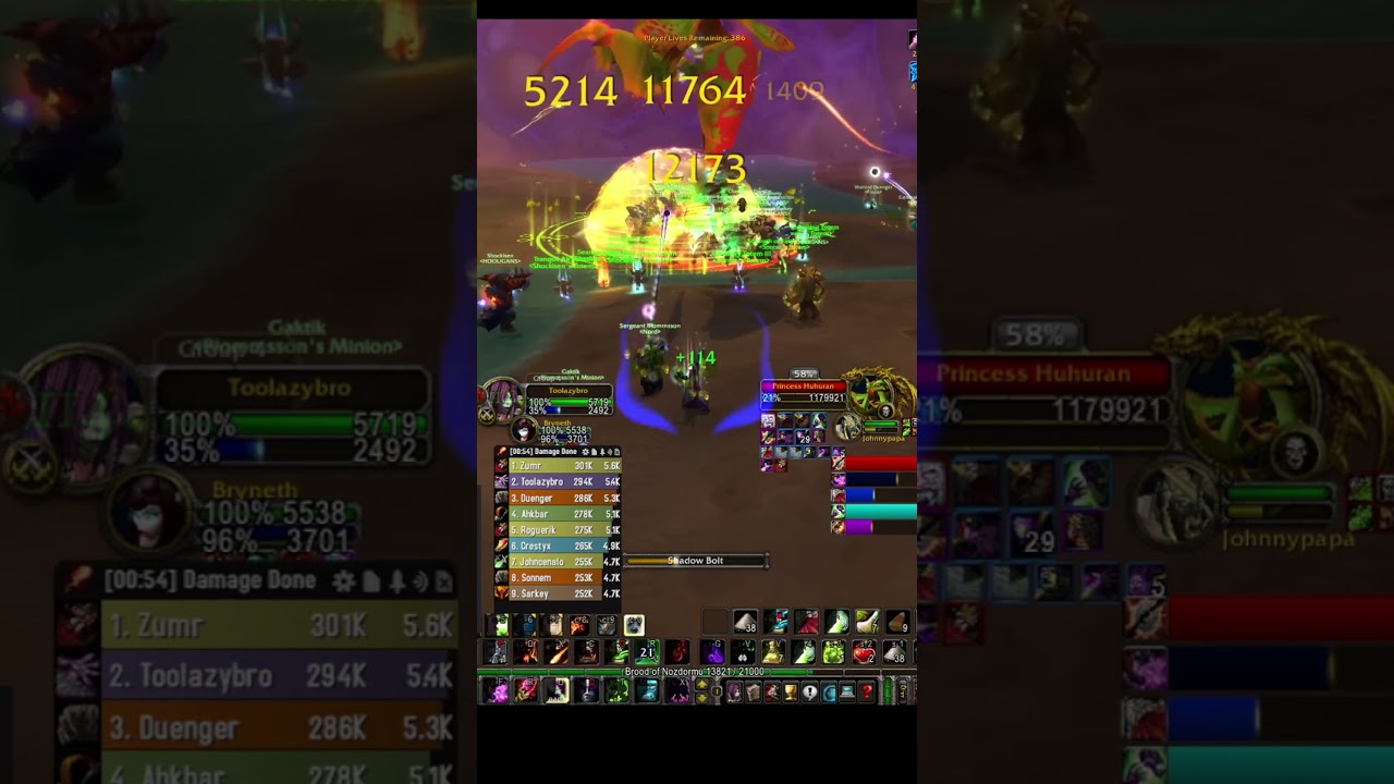 SoD AQ40 CRIT COMBO Affli Warlock Gearscore 1050 WoW Classic #shorts #short #shortvideo #fyp #pve
