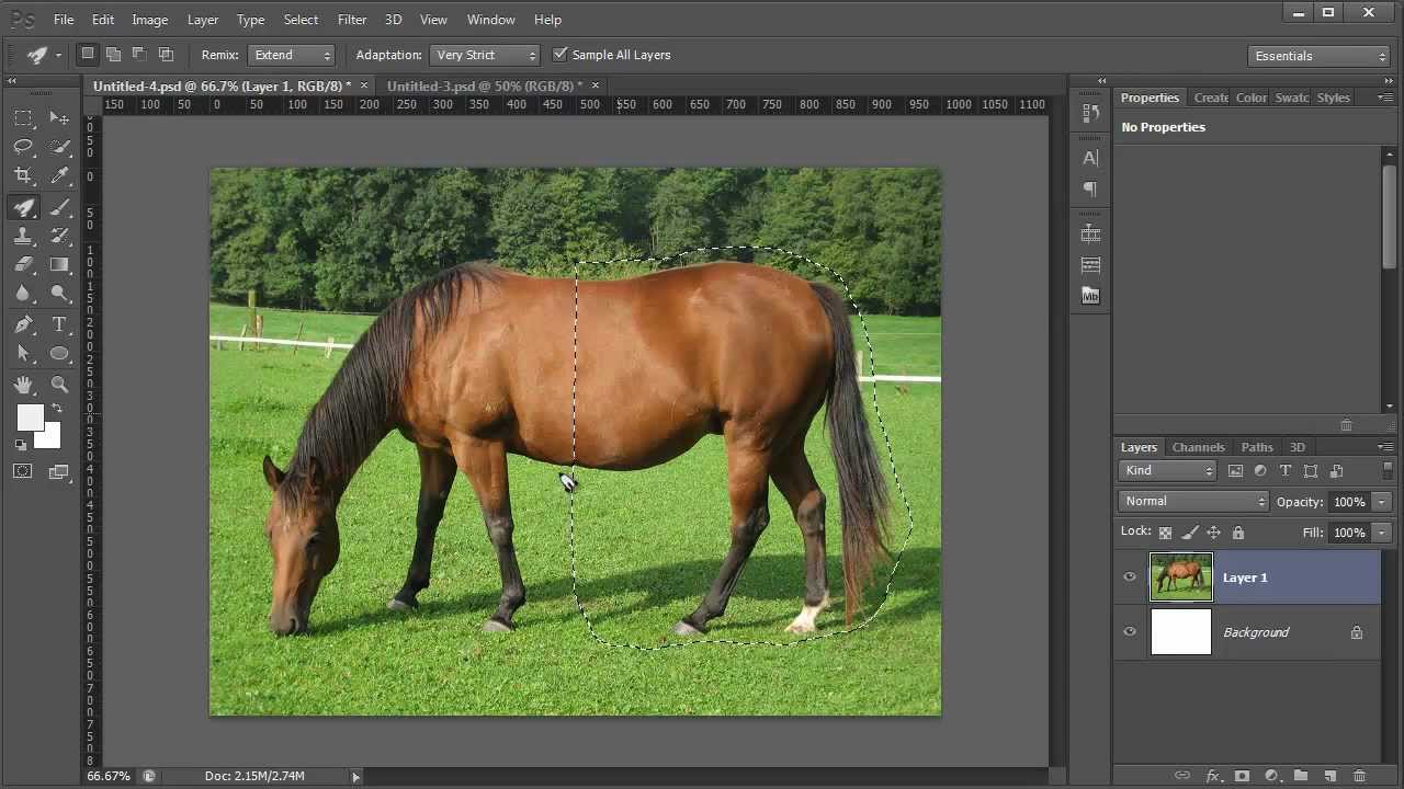 Photoshop CS6: Инструмент Remix Tool