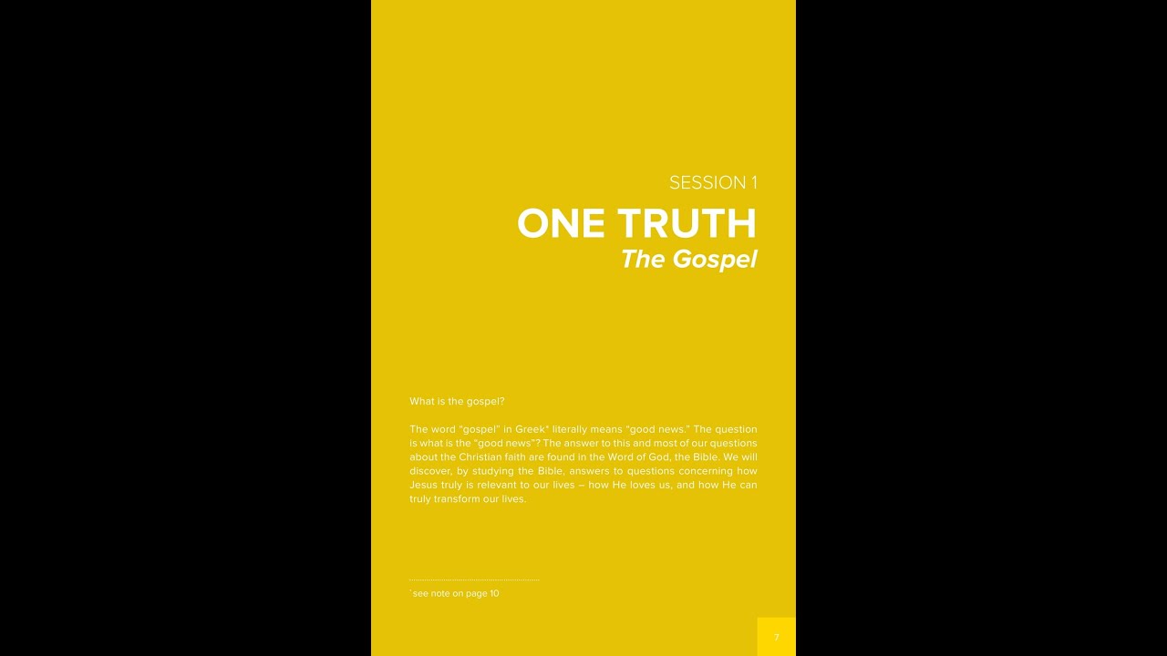 GLC 1 Book 1 Session 1 One Truth   CCF