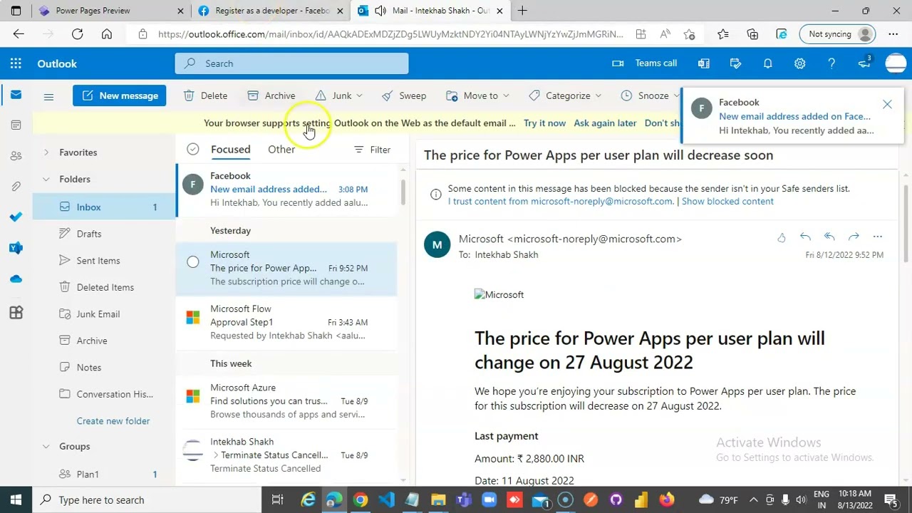 Lesson494- Power Apps Pages - Identity Provider FaceBook -Step1- Power Apps 1000 Videos