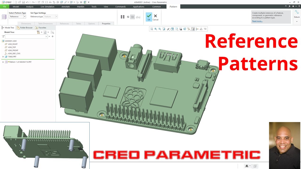 Creo Parametric - How to Create Reference Patterns (Parts and Assemblies)