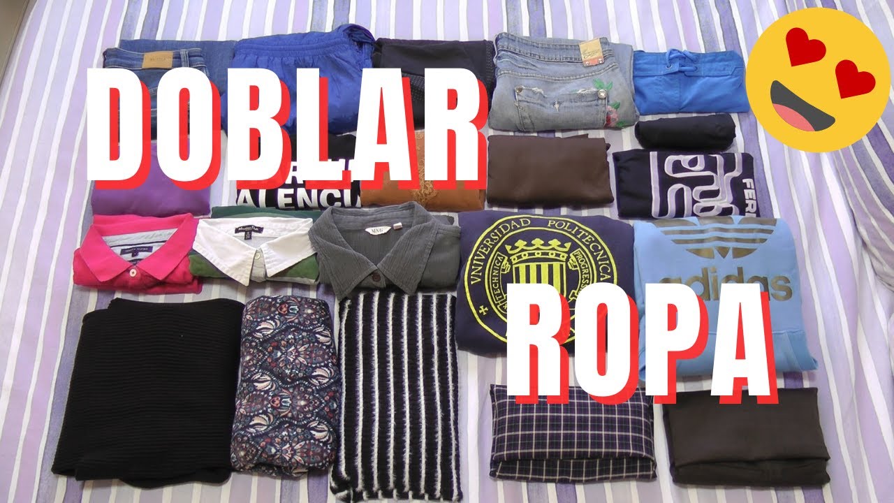 Como DOBLAR ROPA para Ahorrar Espacio 👕👗 Método del bolsillito 21 prendas diferentes 😮