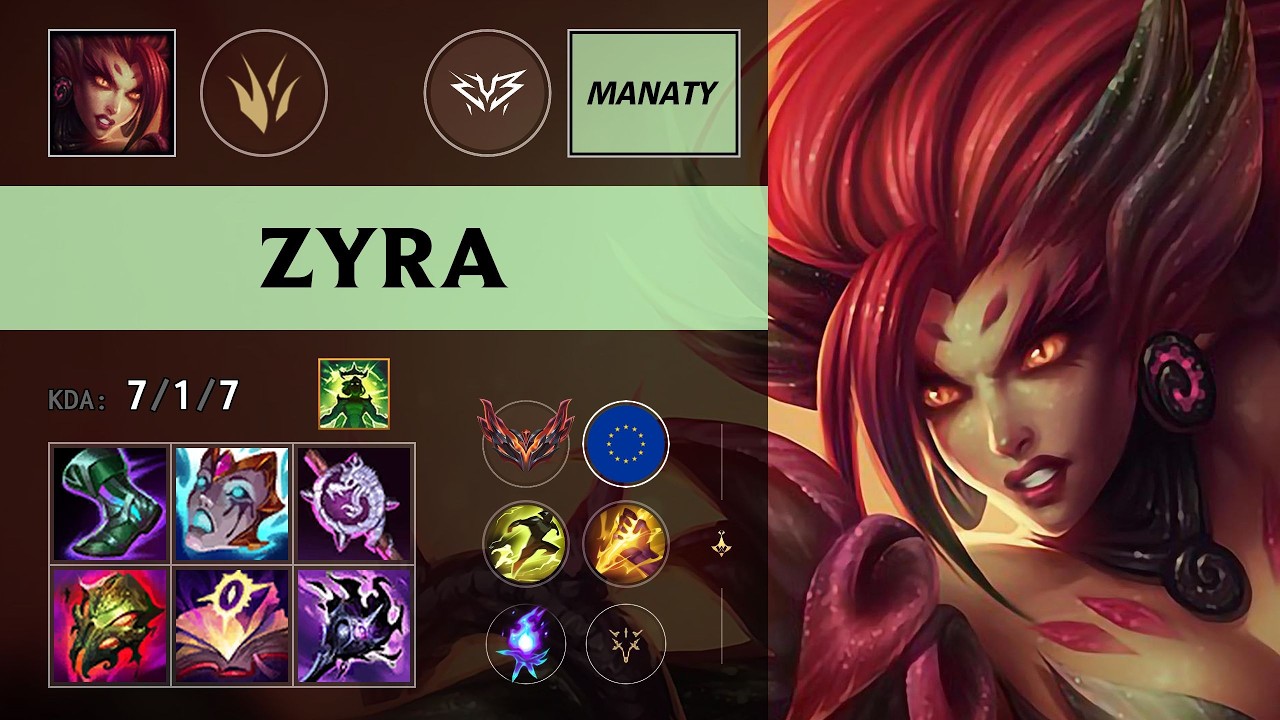 (ZYB Manaty) Zyra Jungle vs Fiddlesticks - EUW Grandmaster Patch 26.11