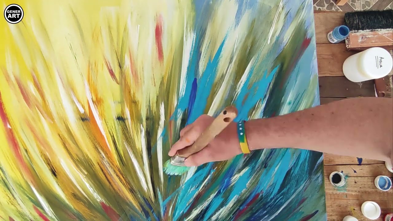 Arte Abstracto con PINTURA ACRÍLICA - Conexión Astral
