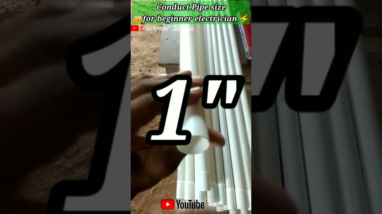 Conduct pipe size ℹ️ for beginner electrician ⚡#shorts