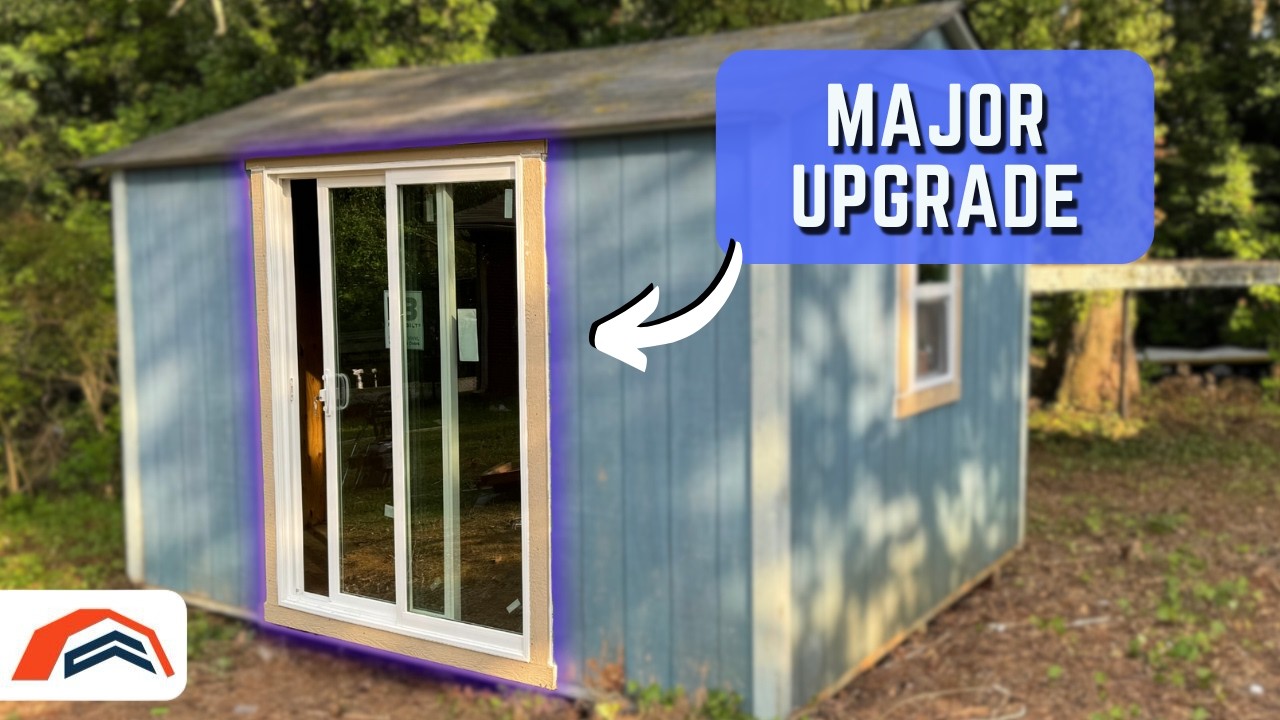 How to Install a Sliding Glass Patio Door on a Shed - CRAZY IDEA