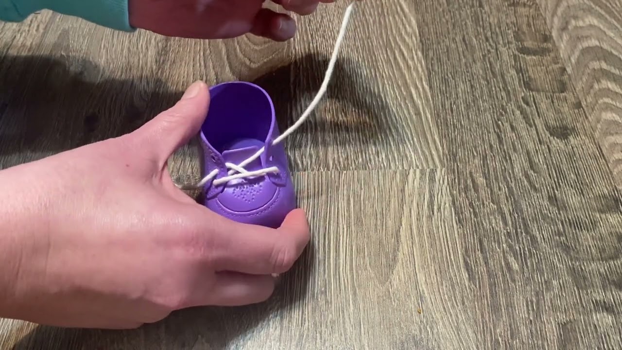 Lacing Cabbage Patch Kid Shoes