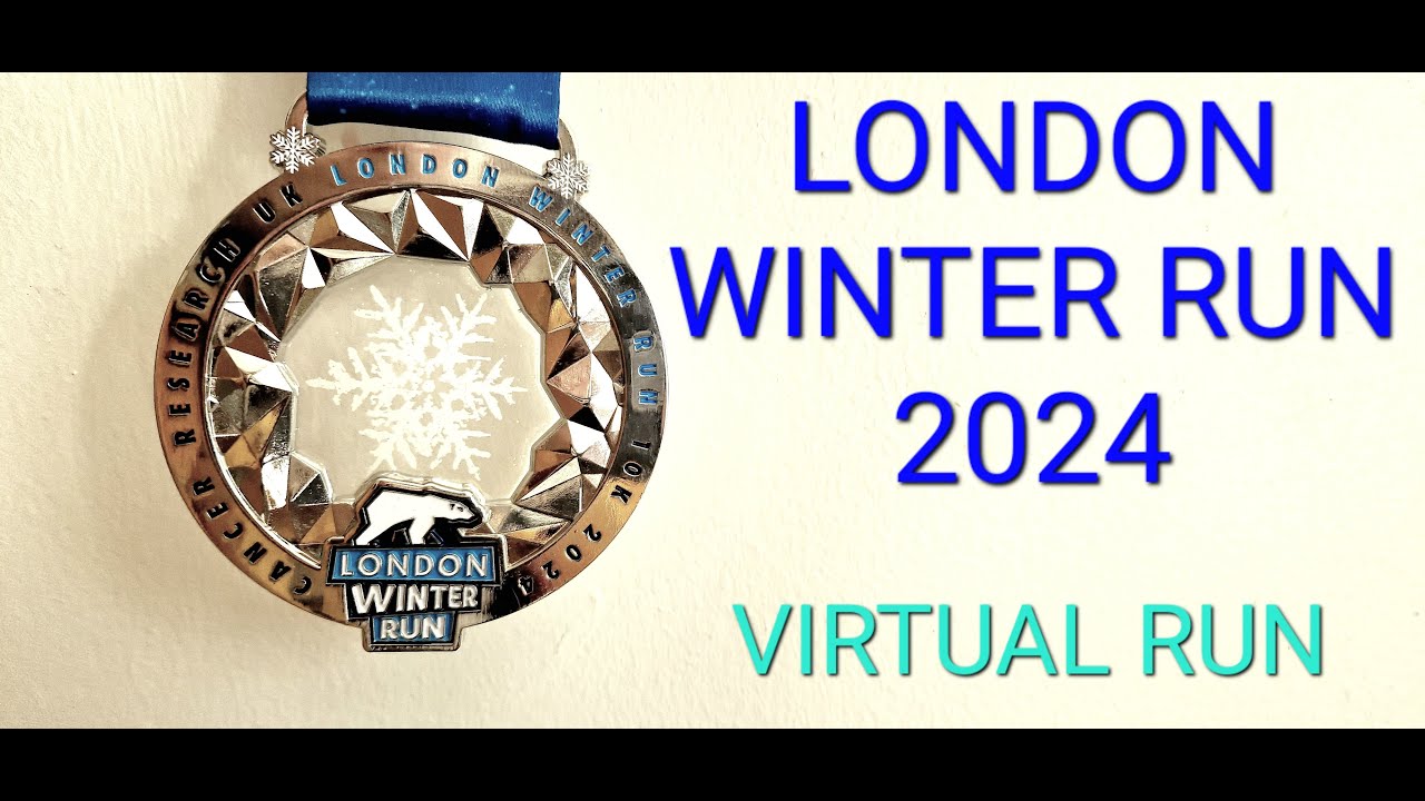 Running in central London at the London Winter Run 2024. Virtual run 4k with music