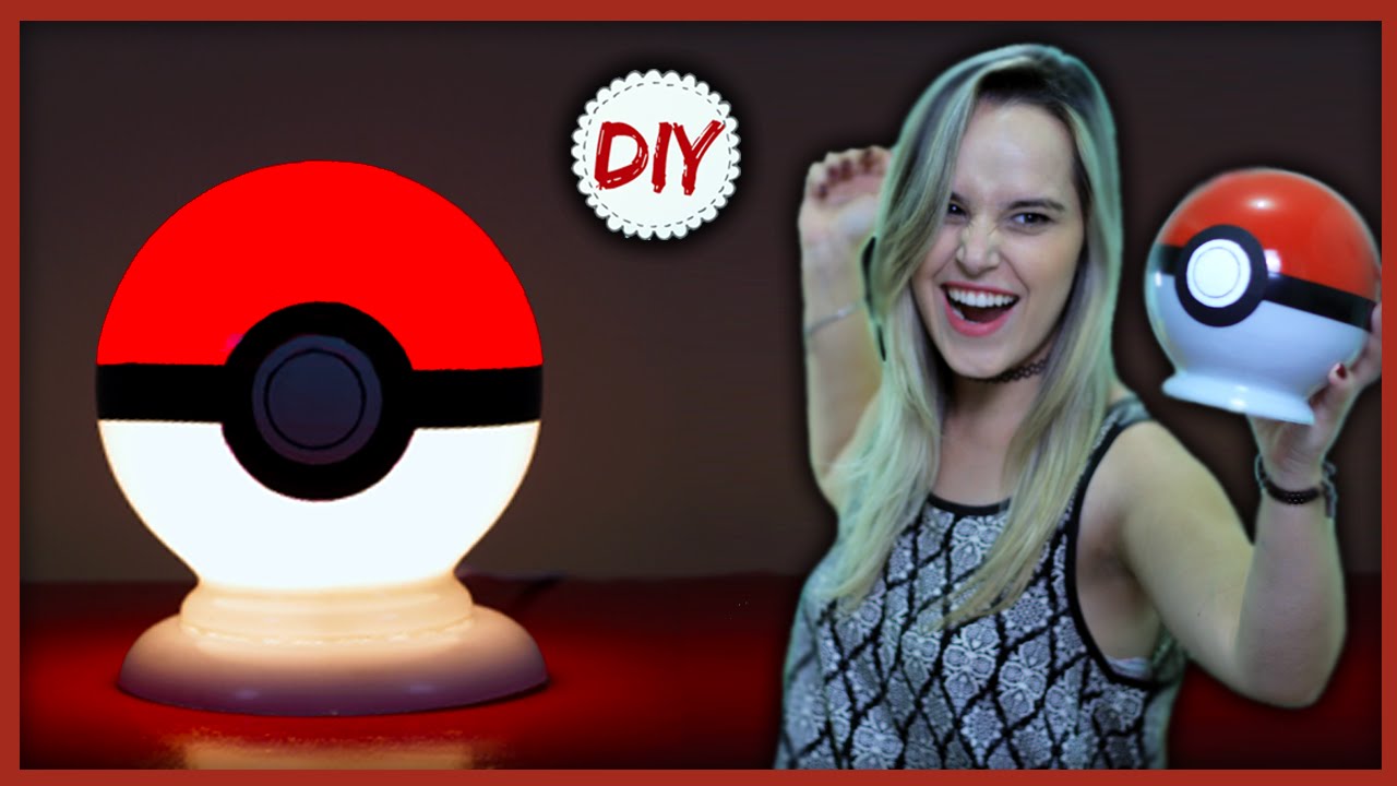 DIY: Luminária Pokebola - Faça Você Mesmo