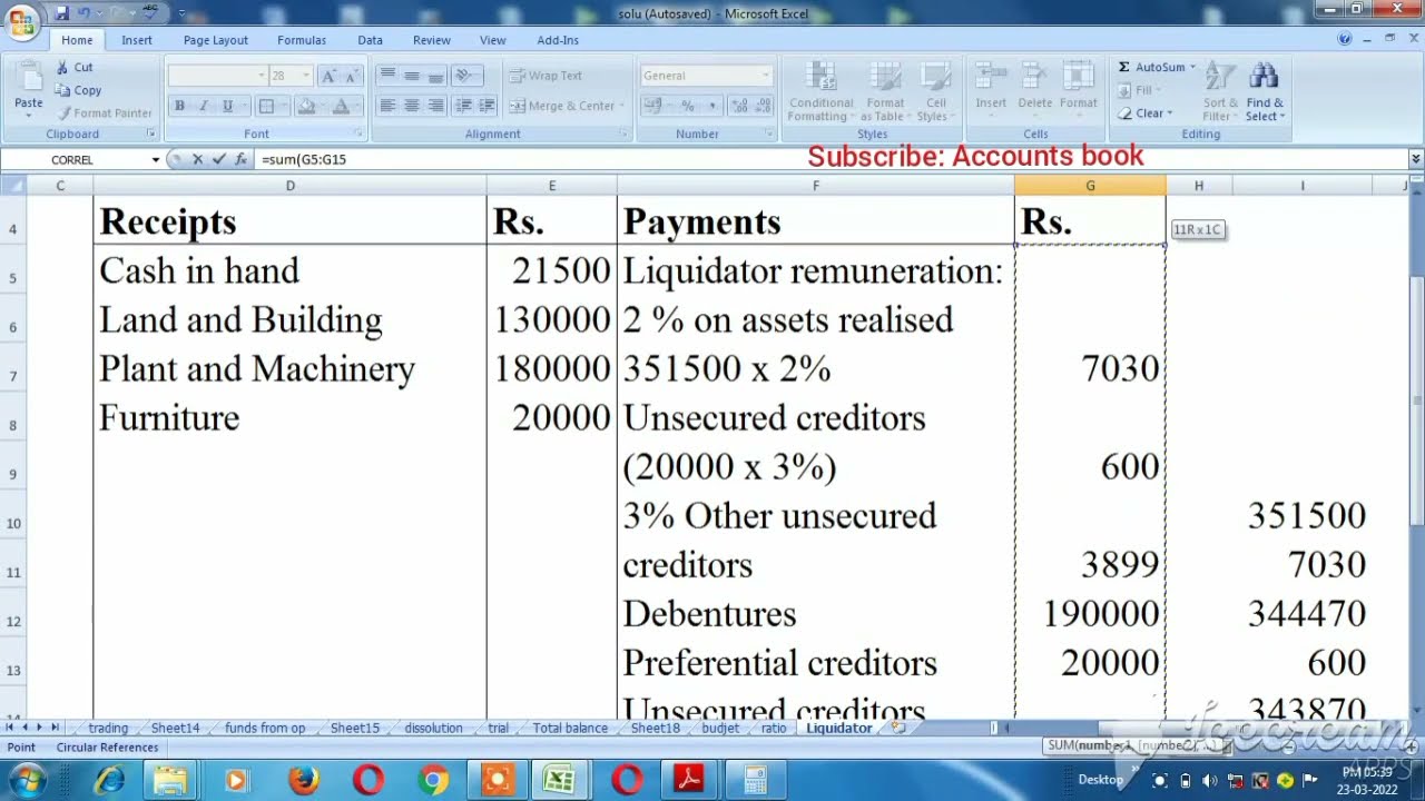 Liquidation of company| Prepare  liquidation final statement of accounts | Explain in Tamil