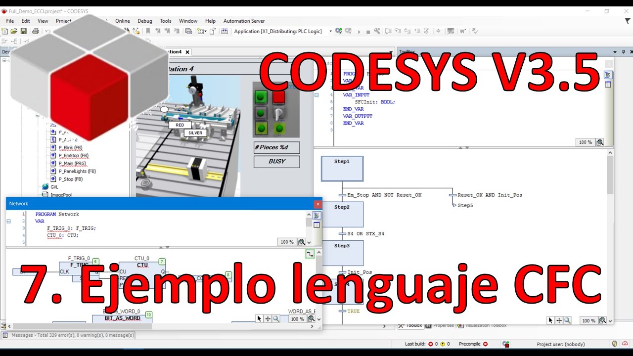 Codesys 3.5, Haciendo un programa en Diagrama Continuo de Funciones CFC.