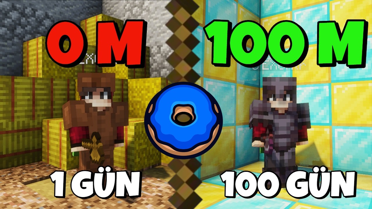 Donut SMP 100 Milyon Para'ya Ulaşmaya çalışmak | Bölüm 1