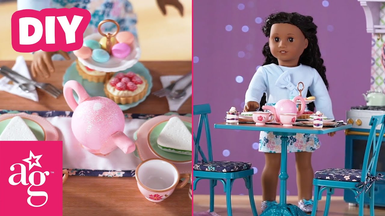 Fancy DIY Tea Party and Yogurt Parfait For Your Doll | Doll DIY | @AmericanGirl