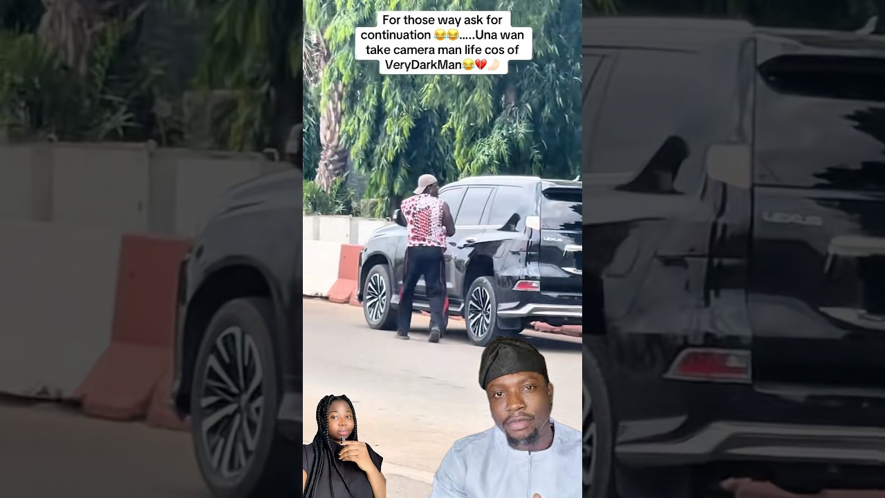 Very dark man spotted approaching his vehicle on the street in Abuja #shorts #verydarkman