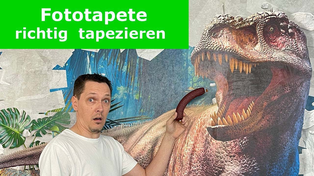 Fototapete richtig tapezieren - Dinoparadies Teil 1