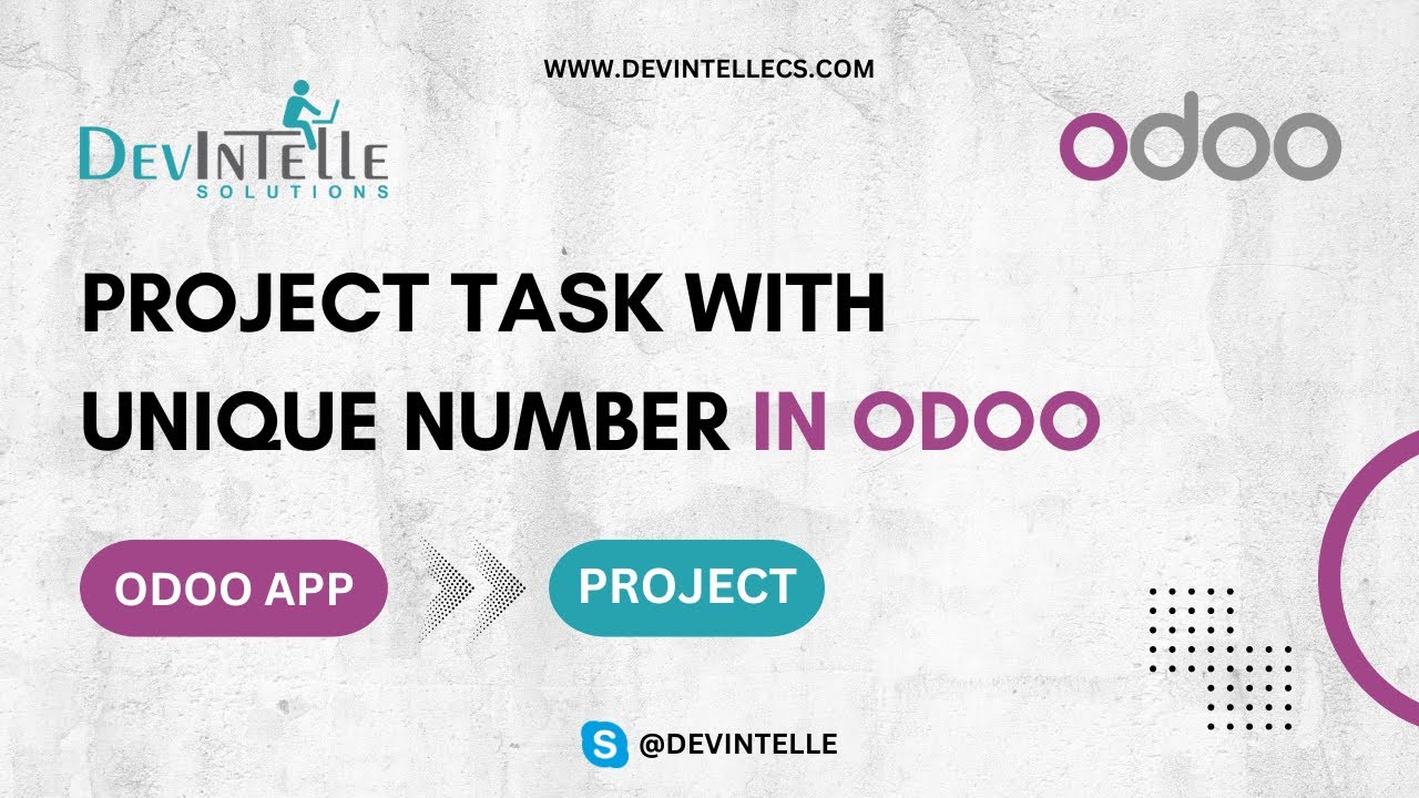 How to Project Task with Unique Number in Odoo