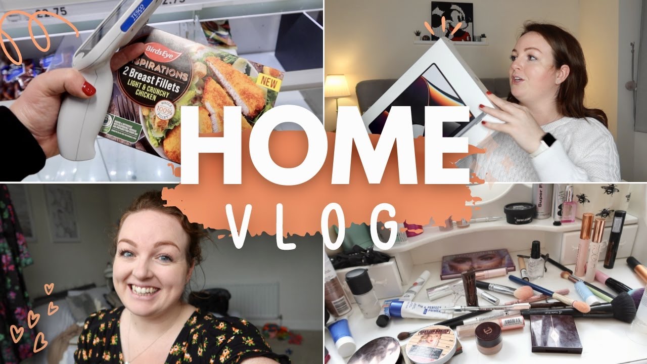 HOME VLOG! 🏡 productive day, MacBook Pro unboxing, haircut, sales haul midi-dresses & mini food shop