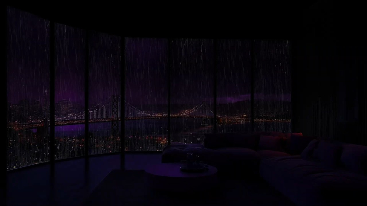 Rainy Night Luxury NY City Penthouse 🌧️🏙️Rain Sounds for Deep Sleep & Anxiety Relief