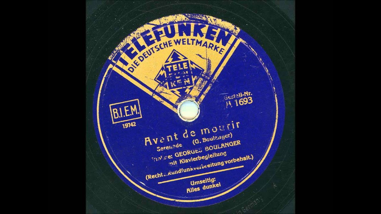 Georges Boulanger - Avant de mourir