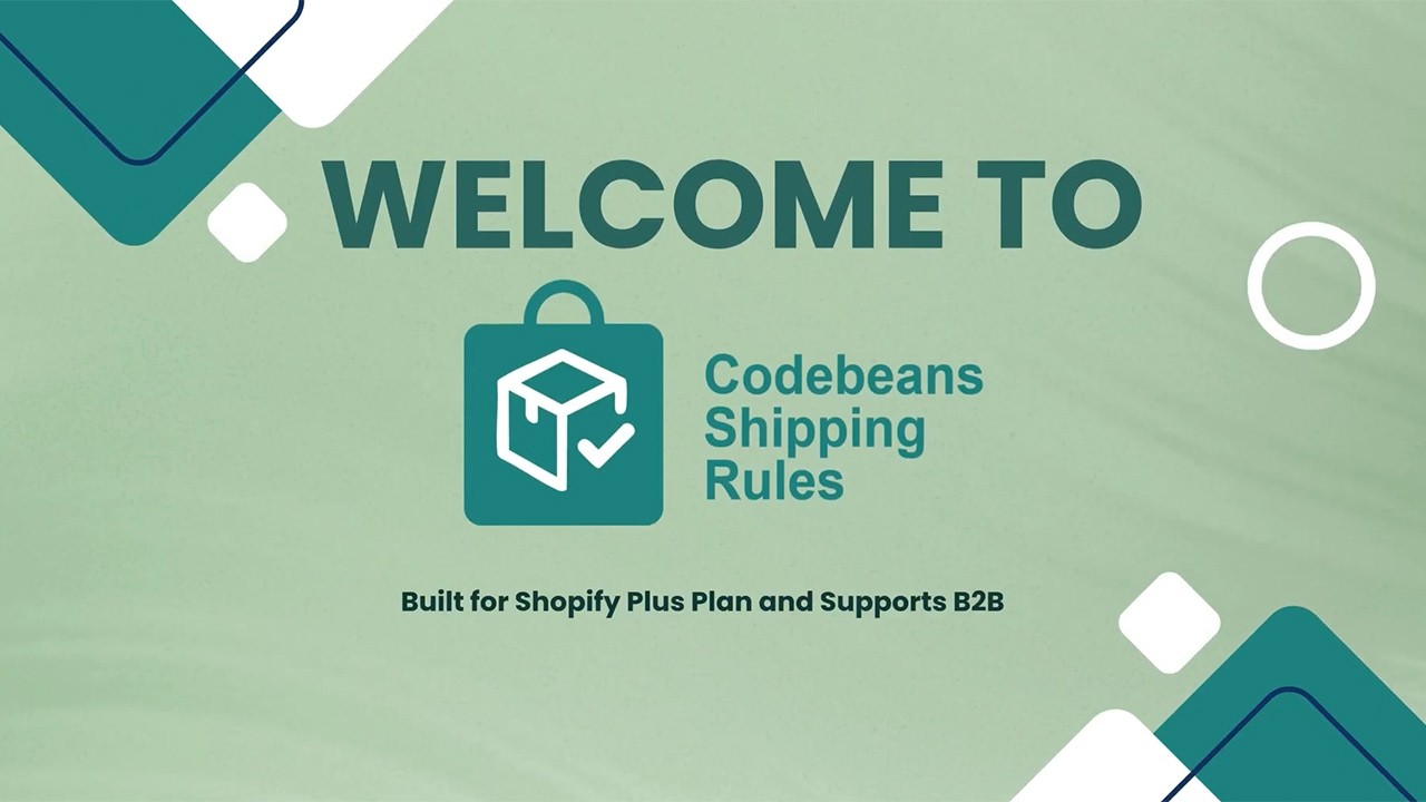 Codebeans Shipping Rules | Smart Shopify Shipping Customization & Automation for Shopify Plus