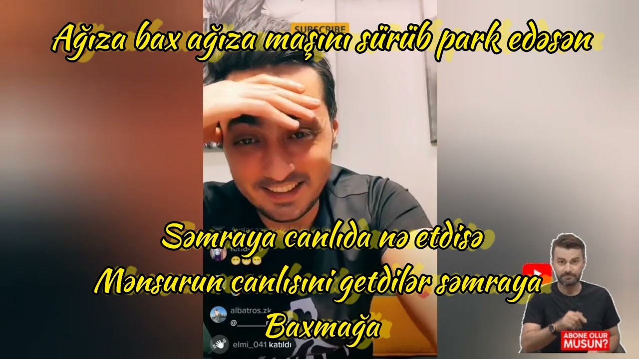 Mənsur Şərif & İrmak & Sabir Səmra canlıda nə etdi ki hamı Mənsurun canlısıni tərk edim Səmranin