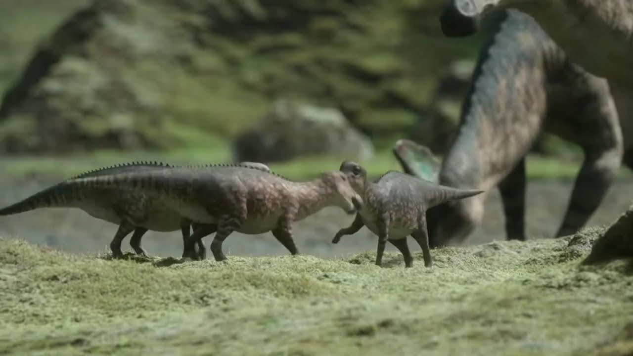 Olorotitan suffering from mosquitoes   Prehistoric Planet season 1