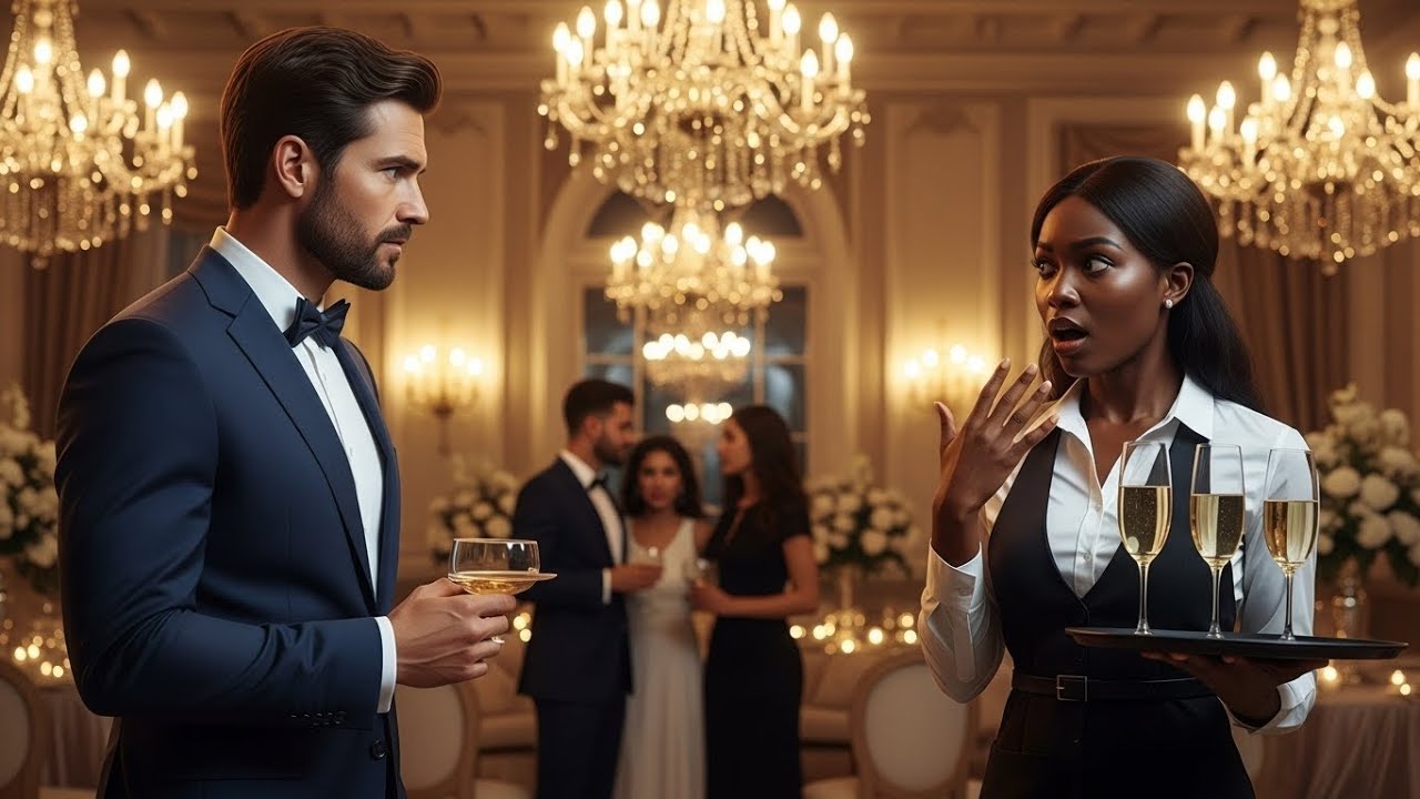 She Served Drinks at His Engagement Party—Then the Billionaire Looked at the Black Woman and Said...