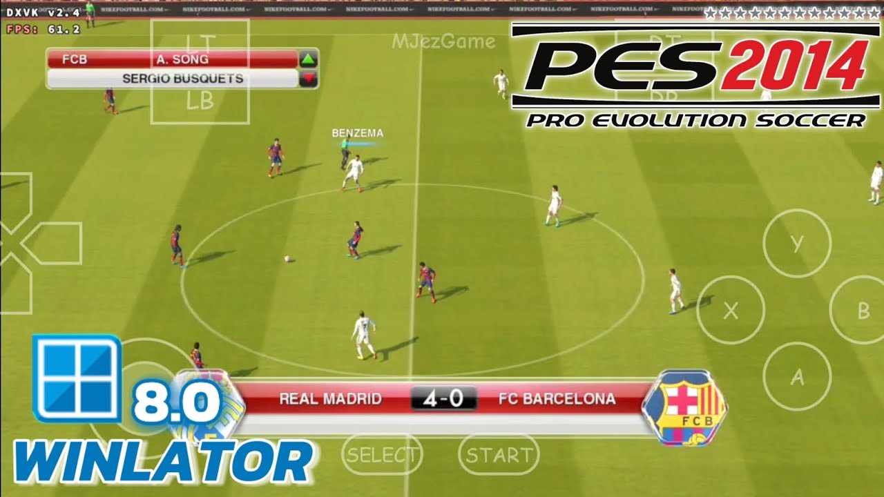 Winlator v8 - Gameplay Pro Evolution Soccer 2014 | PES 2014 (Windows) On Android